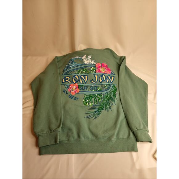 Tropical Vibes – Ron Jon Key West Green Hoodie (M) - Picture 1 of 7